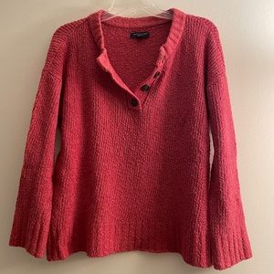 American Eagle Women’s Sweater Jegging Fit Pink Red Stretchy Buttons Longsleeve